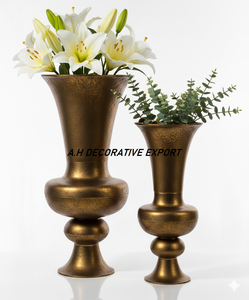 Matte <b>Black</b> Metal Decorative <b>Vase</b> Set Modern Minimalist Aluminium <b>Flower</b> <b>Vase</b> for Wedding Living Room Hotel Styling Eco-Friendly - Product Image 6