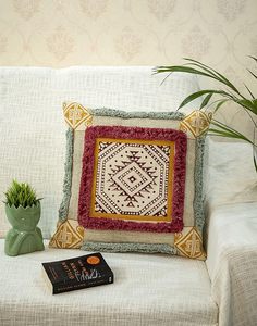 Sophisticated Global-Inspired Decorative <b>Cushion</b> <b>Cover</b> with Rich Multi-Layered Textures - Product Image 1