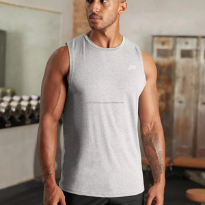 Wholesale Custom <b>Logo</b> Comfortable Solid Color Men Casual 100% Cotton Breathable Tank Tops - Product Image 1