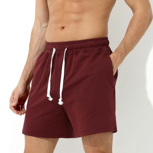 Shorts Bermuda en tricot uni pour homme avec cordon de serrage à la taille et poches, style décontracté pour homme - Product Image 1