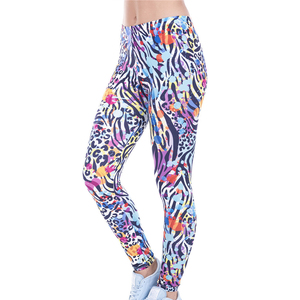 Custom Sublimation Design Womens Graphic Leggings High Waist 4 Way Stretch Yoga Pants Gym Fitness <b>Running</b> Tights for Activewear - Product Image 3