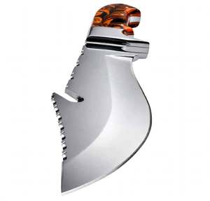 Herramienta Artesanal Multiusos de Acero al Carbono Forjado a Mano con Mango de Resina de Mármol Naranja y Subhilt - Product Image 3