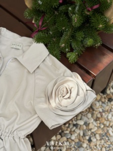 Blusa Elegante Casual para Mujer, Diseño ODM OEM, con Peplum, Cierre Frontal con Cremallera, Mangas 3D Sólidas, Cintura Ajustable con Cordón, Diseño Personalizado TOREN - Product Image 6