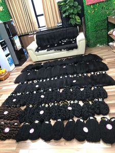 Haute qualité 100 pourcentages de cheveux crus naturels vierges Remy cuticule alignée trame de Machine extensions de cheveux humains européens couleur claire - Product Image 2