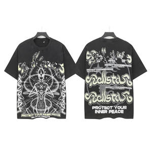 Camisetas Unisex de Hombre Teñidas a Mano, Extra Grandes, 180 Gramos, 100% Algodón, Casuales, Transpirables, Negras - Product Image 1