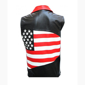 Chaleco de Motociclista para Hombre de Al Nolan Enterprises, Rojo, de Cuero PU Ecológico, Transpirable, Antibacterial, con Cuello Alto, Corte Ajustado, Estilo Urbano - Product Image 3