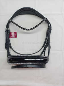 Bridon de cheval en cuir de qualité élégante avec rembourrage doux et surpiqûres décoratives – Grossiste Fabricant - Product Image 4