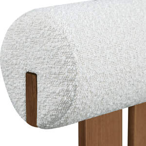 เก้าอี้ทานข้าว ดรา ทำจากไม้สักแท้ คุณภาพดี สีวอลนัท พร้อมผ้าหุ้มปรับแต่งได้ สำหรับใช้ภายในอาคาร - Product Image 4