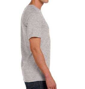 T-shirt en toile basique pour homme, style streetwear, 100% coton, doux, respirant, col rond, décontracté, été, logo personnalisé disponible - Product Image 5