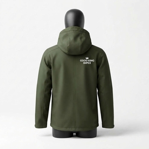 Fashionable Zipper Style <b>Rain</b> <b>Jacket</b> For <b>Men</b> Customize Solid <b>Black</b> Color Breathable Fabric Outdoor Wear <b>Rain</b> <b>Jacket</b> - Product Image 6