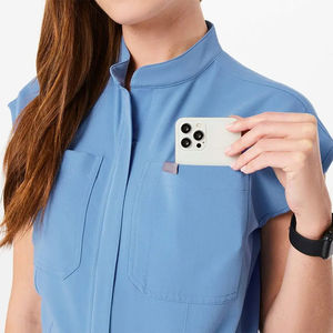 Uniforme Médico de Enfermería con Logotipo Personalizado, Conjunto de Uniforme de Spa Elástico y Transpirable para Salón de Belleza, Manga Corta - Product Image 5