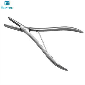 Pince à cheveux en acier inoxydable argenté à dents plates de 7 pouces avec rainures lisses, outils pour extensions de cheveux en kératine - Product Image 2