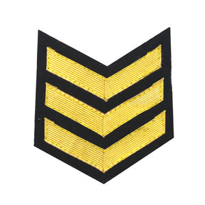NANBA GROUP - Insignias de Seguridad Bordadas para Uniformes, Rayas de Rango de Hombro para Sargento, Logotipo Personalizado en Color, Satén de Alta Calidad - Product Image 3