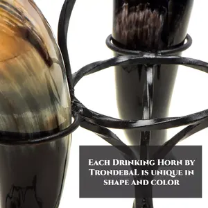 Mug Viking Élégant et Écologique en Corne de Buffle, Style Animalier, Thème Historique, Double Paroi, Grande Capacité, pour Décoration de Mariage - Product Image 4