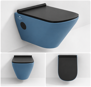 WC suspendu mural en céramique au design moderne avec chasse d'eau Tornado - Product Image 2