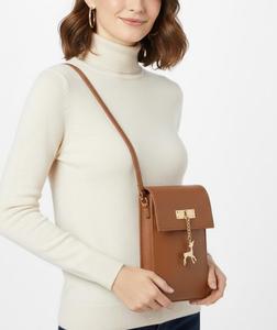 Sac à bandoulière mini pour téléphone en cuir PU pour femme avec pendentif cerf – Sac à main vertical tendance - Product Image 4