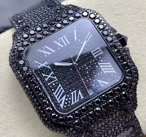 City Glow Simple iced out Moissanite Quartz Watch for Men with Daily Wear <b>Comfort</b> and Modern Style Strong Build and Premium Fee - Product Image 3