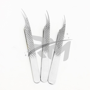 Pinzas para Pestañas de Acero Inoxidable de Alta Calidad RMI, Punta Dentada de Precisión, 10 mm de Longitud, Fabricante Profesional - Product Image 1