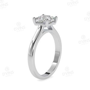 Bague de fiançailles classique D'VINS JEWELS en or massif 14 carats avec diamant taille princesse VVS cultivé en laboratoire, 2 carats, avec certificat IGI - Product Image 3