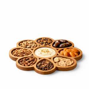 ชามไม้ขายตรงจากโรงงาน รูปทรงแปลกตา จานเสิร์ฟ ของตกแต่งกลางโต๊ะ ชามใส่ผลไม้อบแห้ง ถาดโชว์อาหารบนโต๊ะ - Product Image 2