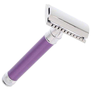 Purple Handle Hot Selling Stainless Steel Double Edge Safety <b>Razor</b> <b>Single</b> <b>Blade</b> Durable Reusable Custom Logo Men's Shaving Tools - Product Image 6
