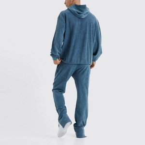 Sudadera con Capucha Deportiva Casual para Hombre, con Cierre, de Poliéster 100% Ecológico, Ajuste Holgado, con Logotipo Personalizado, para Entrenamiento de Invierno - Product Image 2