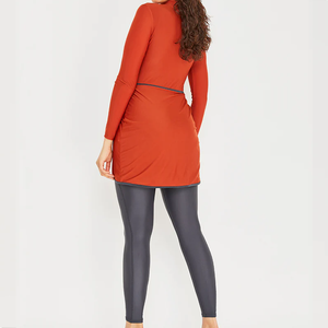 Tenue de bain islamique personnalisée pour femmes avec haut de bain à manches longues, pantalon de bain long et bonnet de bain confortable - Product Image 3