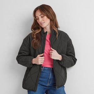 Chaqueta acolchada para mujer con cremallera, abrigo de invierno acolchado, transpirable, cortavientos, informal, tipo burbuja. - Product Image 1