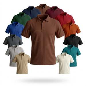 Camiseta Polo Ligera y Transpirable con Estampado Personalizado Clásico, Tela de Algodón Suave, Ajuste Cómodo, Color Liso, Camisas Informales - Product Image 1