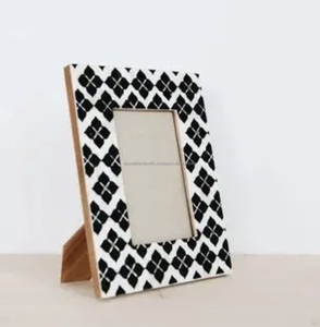 Cadre photo personnalisé en incrustation d'os pour la maison et les photos de famille à vendre, cadre photo fait main sur mesure - Product Image 2