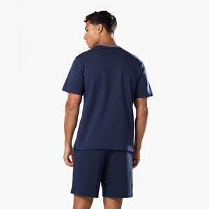 Camiseta de manga corta de algodón doble para hombre, estilo americano, de marca transfronteriza, color liso, holgada - Product Image 5