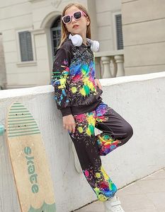 Conjunto Deportivo con Capucha para Niños, Color Sólido, Cierre con Cordón, Manga Larga, Ropa Casual, Transpirable, Ligero y Ecológico - Product Image 2