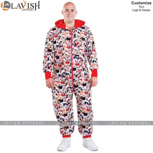 Combinaison unisexe écologique, légère et respirante, à capuche avec fermeture éclair, une pièce, pyjama, salopette patchwork - Product Image 5
