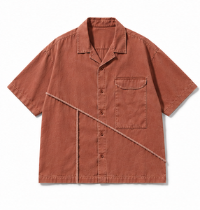 เสื้อเชิ้ตทำงานแขนสั้นคุณภาพสูงสำหรับผู้ชาย ทรงปกติ - Product Image 3