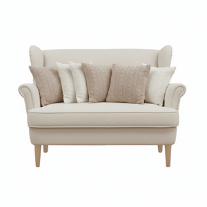 Juego de 6 Fundas de Cojín SOGA Color Rosa Empolvado y Crema Clásico, Tejido de Punto Trenzado, Decorativas para Sofás de Sala de Estar - Product Image 1