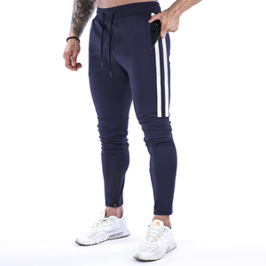 Men's <b>Slim</b> Fit <b>Jogger</b> Sweat Pants Cotton Polyester Training Trousers Side Stripe Gym Running Fitness Track Pants Zipper Hem - Product Image 6