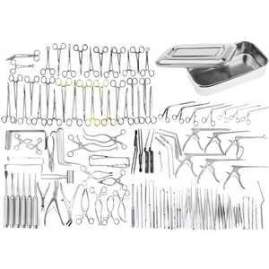 Ensemble complet d'instruments orthopédiques pour laminectomie vertébrale, réutilisable, manuel, en acier inoxydable allemand, 360 degrés - Product Image 1