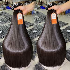 Fast Shipping 100% Natural Black Color Full Length Machine Weft Bundles Remy <b>Extensions</b> <b>Real</b> Vietnamese Raw <b>Human</b> High Quality - Product Image 5