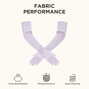 Gants en satin pour femmes, longueur poignet, polyester de haute qualité, style classique élégant, nouveau style vintage, pour fêtes, mariages et événements - Product Image 4