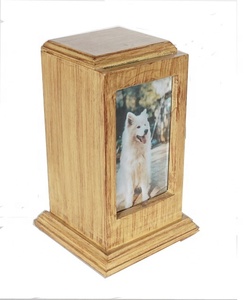 American Style Wooden <b>Photo</b> <b>Frame</b> Urn for Displaying Pet Ashes - Product Image 1