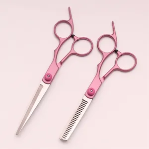 High Quality Stainless Steel Straight Blade Hair Cutting Scissors Set for Thin Shearing Right-Handed Barber Scissors - Product Image 5