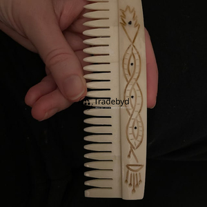 Peine de Hueso Hecho a Mano de Calidad Premium, Natural, Desenredante, para Estilizar la Barba, de Bolsillo, Ecológico, Herramienta de Aseo Tradebyd - Product Image 5