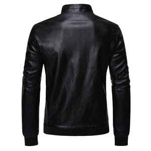 Luxury <b>Leather</b> Men zipper <b>Jacket</b> Genuine <b>Leather</b> <b>Jacket</b> Breathable Waterproof <b>Leather</b> <b>Jacket</b> Custom Design OEM - Product Image 2