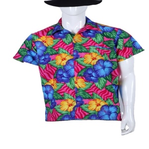 Chemise hawaïenne Aloha en polyester pour la plage Chemise respirante personnalisée en tissu coupe décontractée imprimée partout - Product Image 1