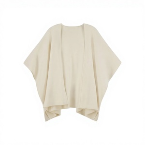 Women Gray Open Front Shawl <b>Cardigan</b> Cape Loose Fit Casual Elegant Fashion Lightweight Wrap Outerwear OEM Wholesale Custom Cloth - Product Image 3