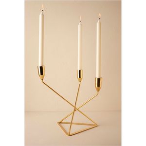 Modern Wrought Iron Metal <b>Candelabra</b> 4 Arm Candle Holder <b>Black</b> Tabletop Centerpiece for Wedding Home Decor Hospitality Supply - Product Image 2