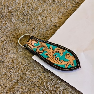 Venus LeathersWere New Western Hand Tooled Genuine Leather Hat Clip Strong Magnetic Hat <b>Holder</b> Belts <b>Bags</b> Stylish Floral Carved - Product Image 1