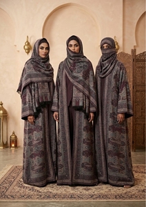Foulard imprimé musulman, châle, hijab, longue abaya, cape à franges, tenue traditionnelle modeste - Product Image 3