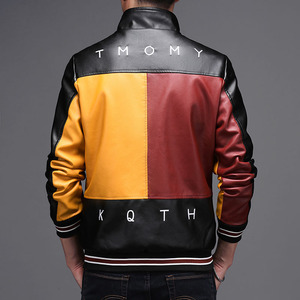 Nouvelle Veste Moto en Cuir pour Homme 2026, Col Montant, Imperméable, Coupe-Vent, Logo Avant en Toile, Hiver, Service OEM - Product Image 6