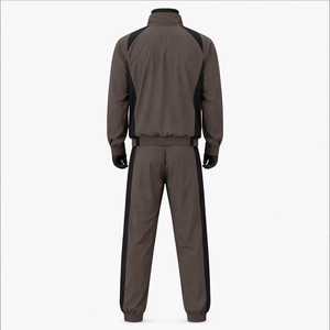 Windbreaker Tracksuit Set Lightweight Woven Reversible Color Blocking Sporty Full Zip <b>Jacket</b> <b>Straight</b> Leg Pants Custom Logo OEM - Product Image 2